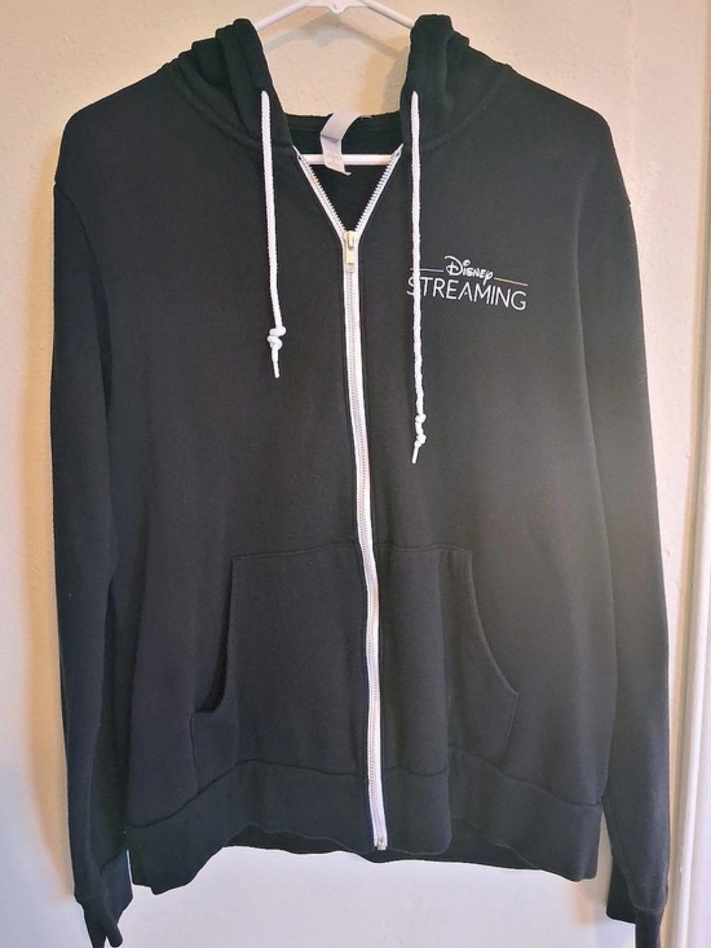 Disney Streaming Technology est. Seattle Zip Hoodie Black Size Large Like New